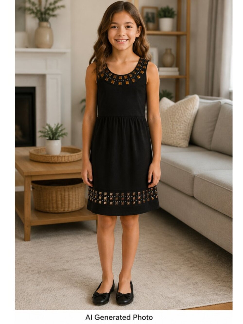 Limited Too Black Embellished Dress Size 10 NWT